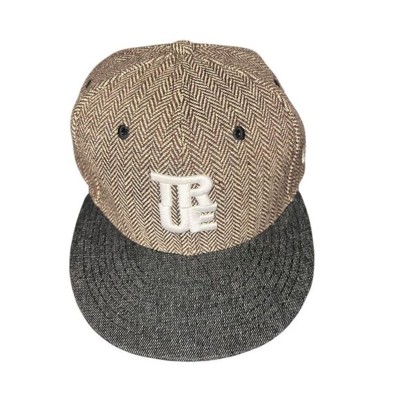 TRUE Men’s Medium Large Herringbone SnapBack Hat Embroidered - Picture 2 of 6